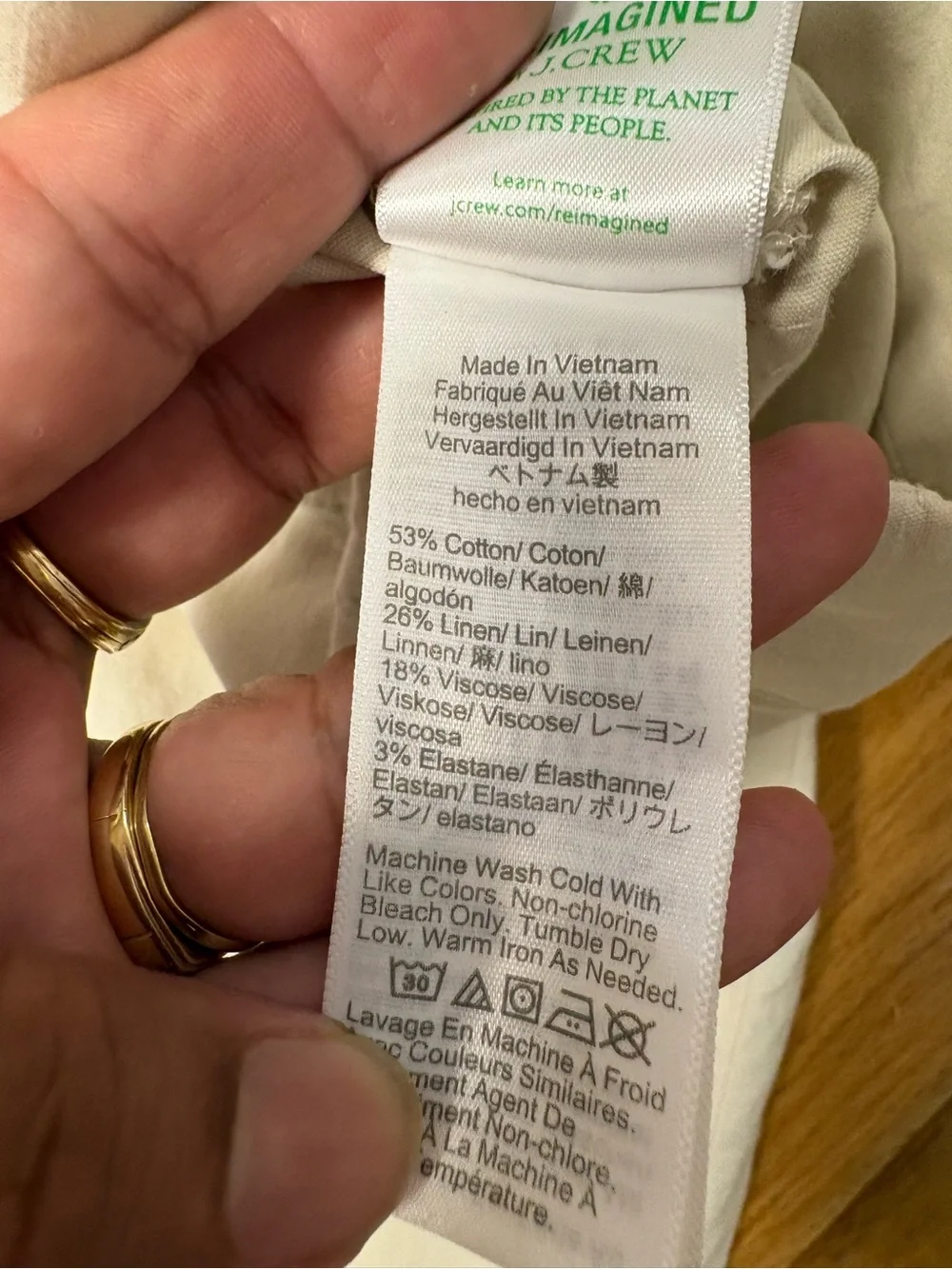 J. Crew Cream Straight-Leg Jeans